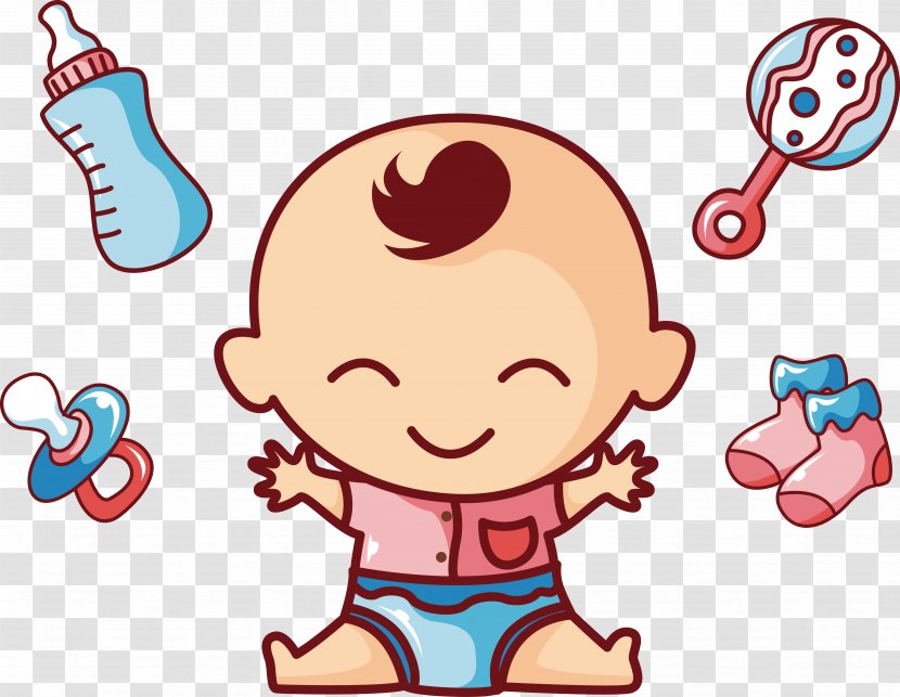 Infant Parent Mother Father Child - Cartoon - Cute Baby Transparent PNG