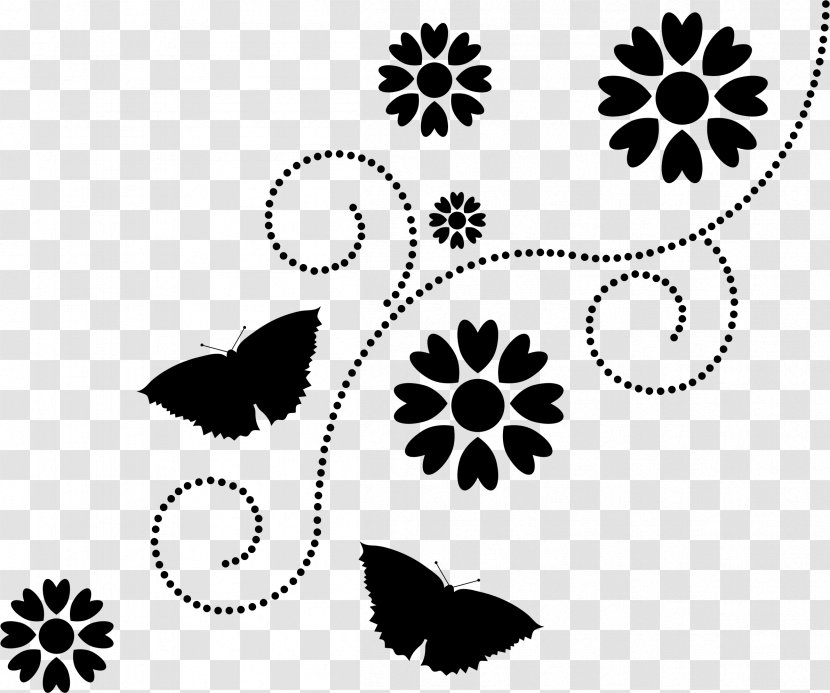 Butterfly Flower Silhouette Clip Art - Petal - VETOR Transparent PNG