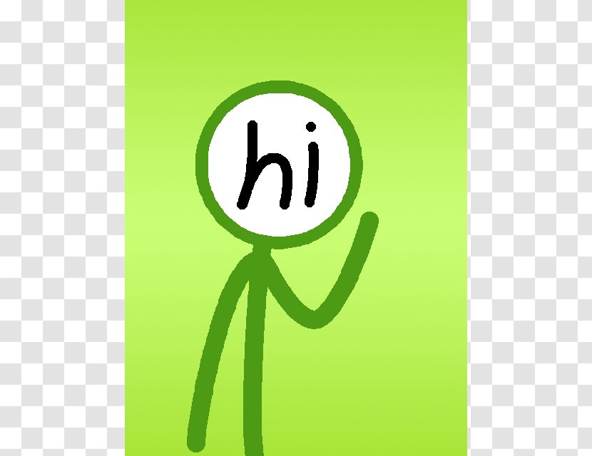Stick Figure Hello YouTube Clip Art - Grass - Stickman Transparent PNG