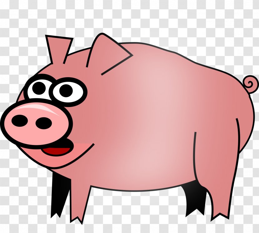 Domestic Pig Cartoon Clip Art - Smile Transparent PNG