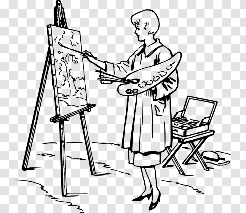 Painting Easel Artist Drawing - Watercolor Transparent PNG