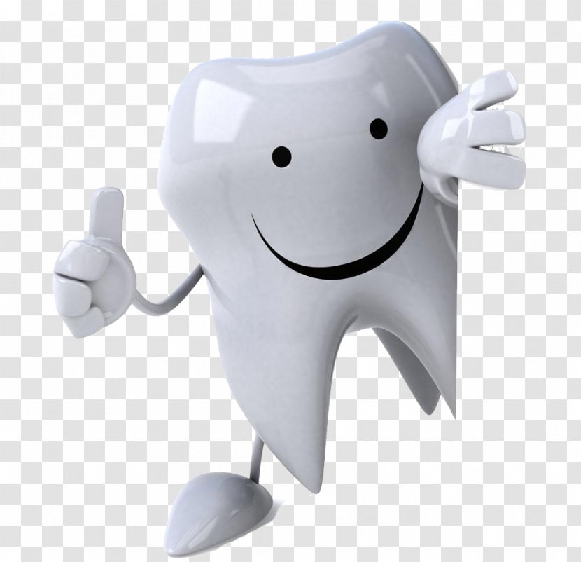 Tooth Mouth Illustration - Watercolor - Cartoon Smiley Model Transparent PNG