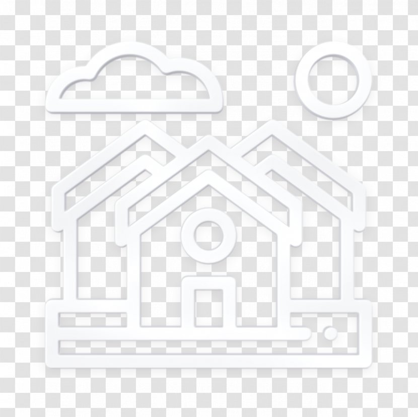 Houses Icon In The Village Neighborhood - Symbol - Emblem Transparent PNG