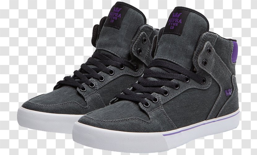Skate Shoe Sneakers Supra Basketball - Black - Zapatillas Transparent PNG