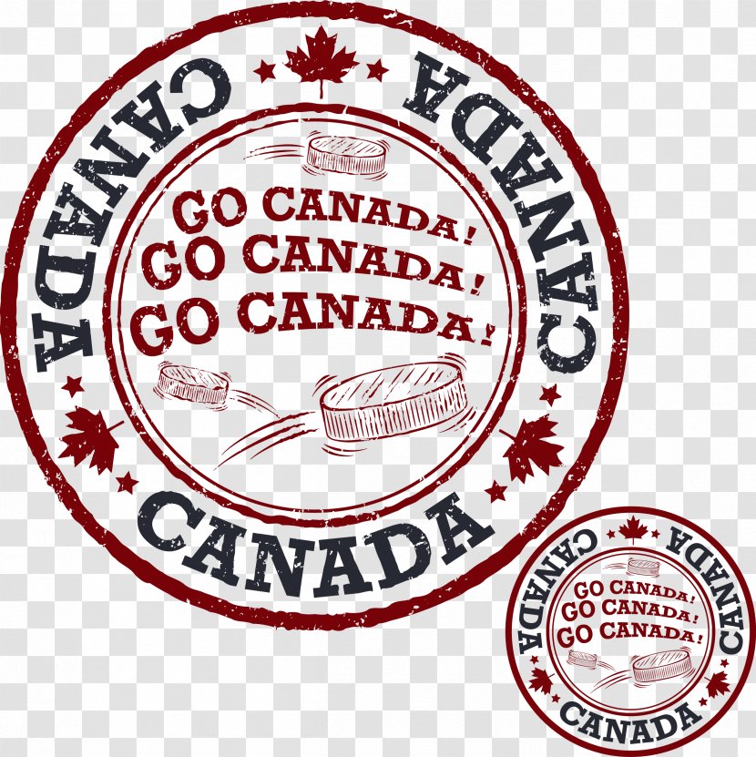 Canada Paper Ice Hockey Postage Stamp - Stamps - Vector Logo Transparent PNG