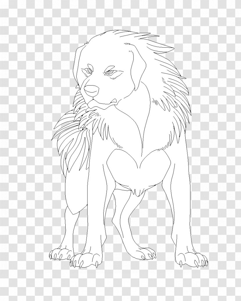 Lion Drawing Line Art Sketch - Fiction - Painted Gray Wolf Transparent PNG
