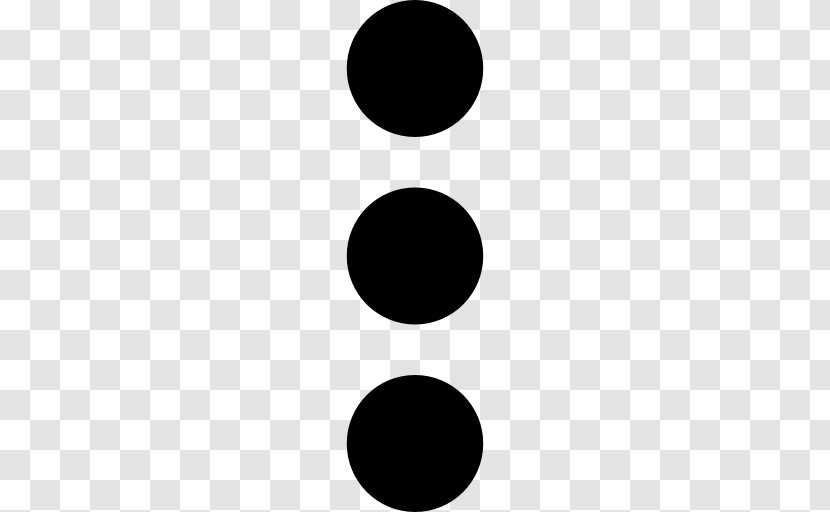 Hamburger Button Symbol - Black And White - Dots Transparent PNG
