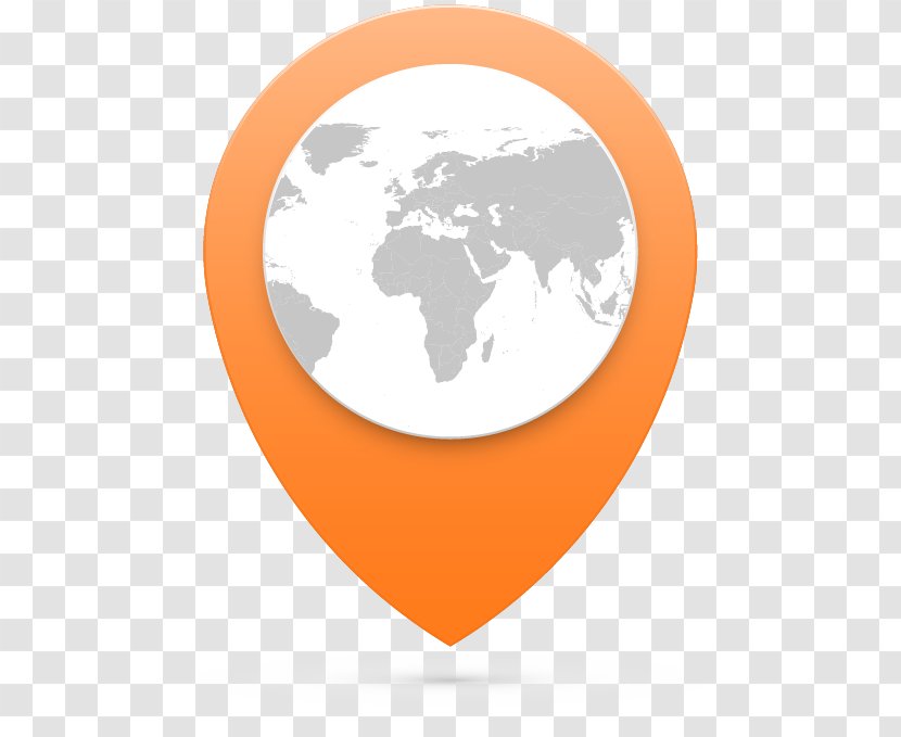 World Map - Orange - Mapa Polityczna Transparent PNG