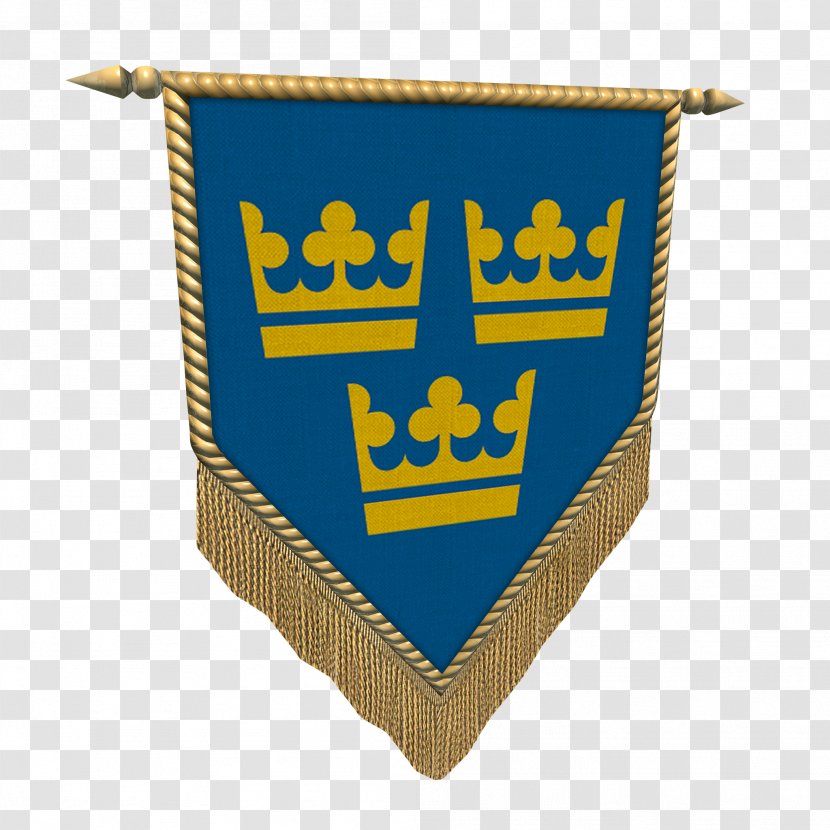 Coat Of Arms Sweden Three Crowns Flag - Pennants Transparent PNG