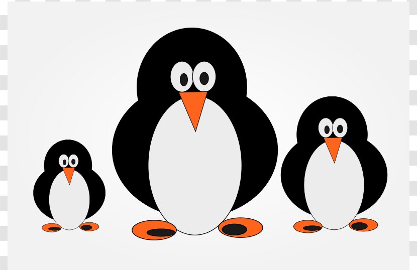 Penguin Family Clip Art - Bird - Three Penguins Transparent PNG