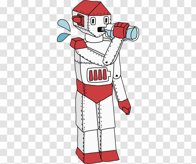 Robot Cartoon Atomic Nucleus Illustration - Costume - Hand Drawn Transparent PNG