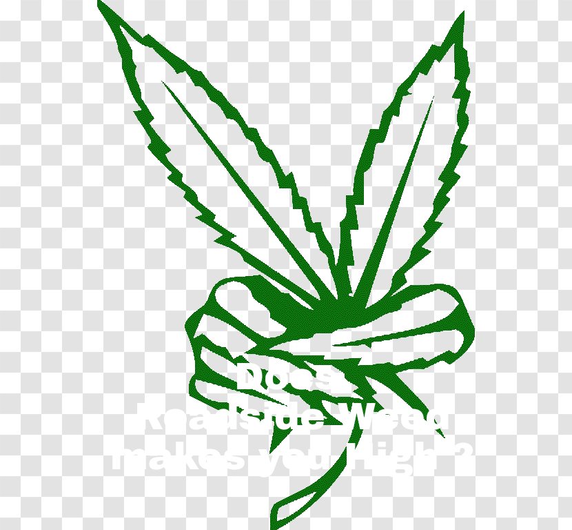 Cannabis Smoking Decal Sticker Leaf - Tree - A Piece Of Marijuana Leaves Transparent PNG