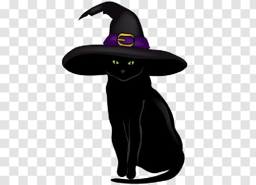 Black Cat Kitten Halloween Clip Art - Cartoon Transparent PNG