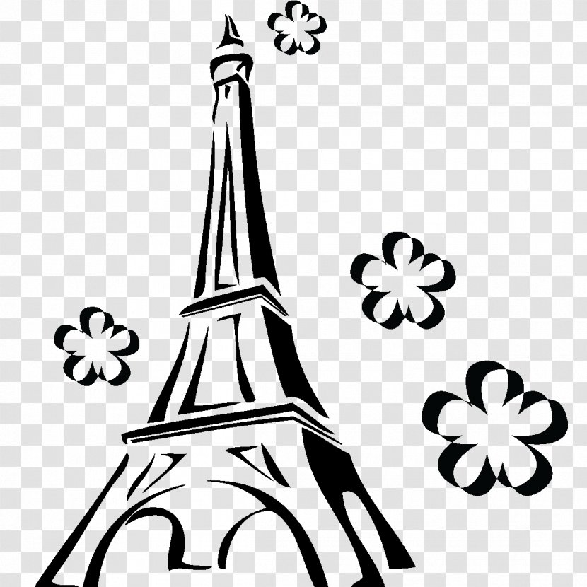 Eiffel Tower Wall Decal Art - Silhouette - Tour Transparent PNG