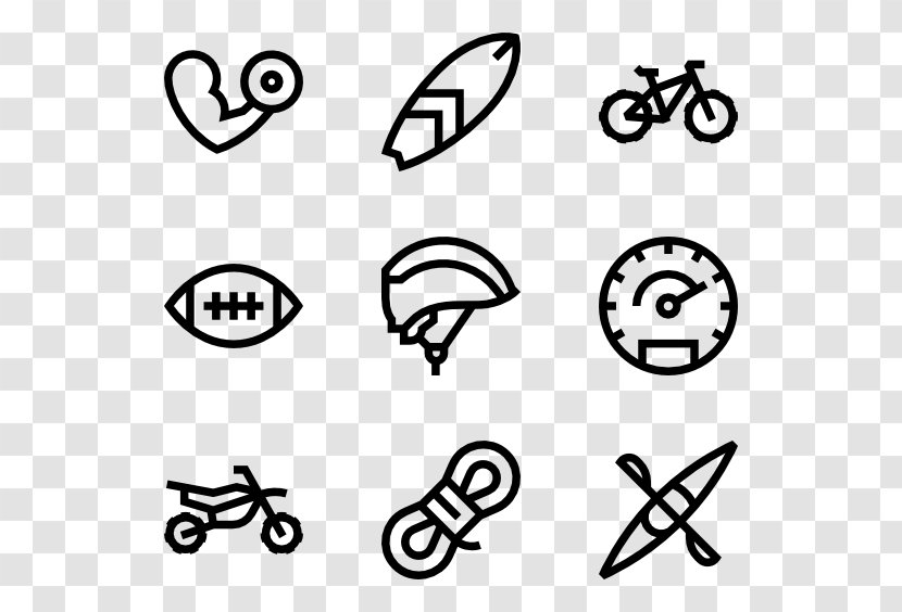 Icon Design Clip Art - Black And White - Extreme Sports Transparent PNG