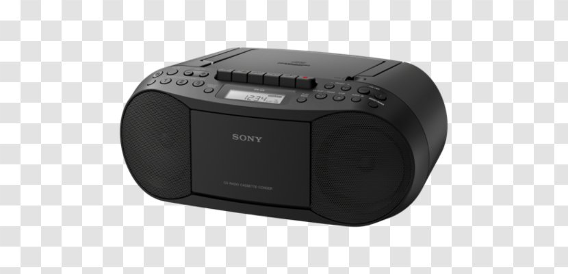 Boombox Compact Cassette Sony Corporation CFDS70B Disc - Electronics Manuals Transparent PNG