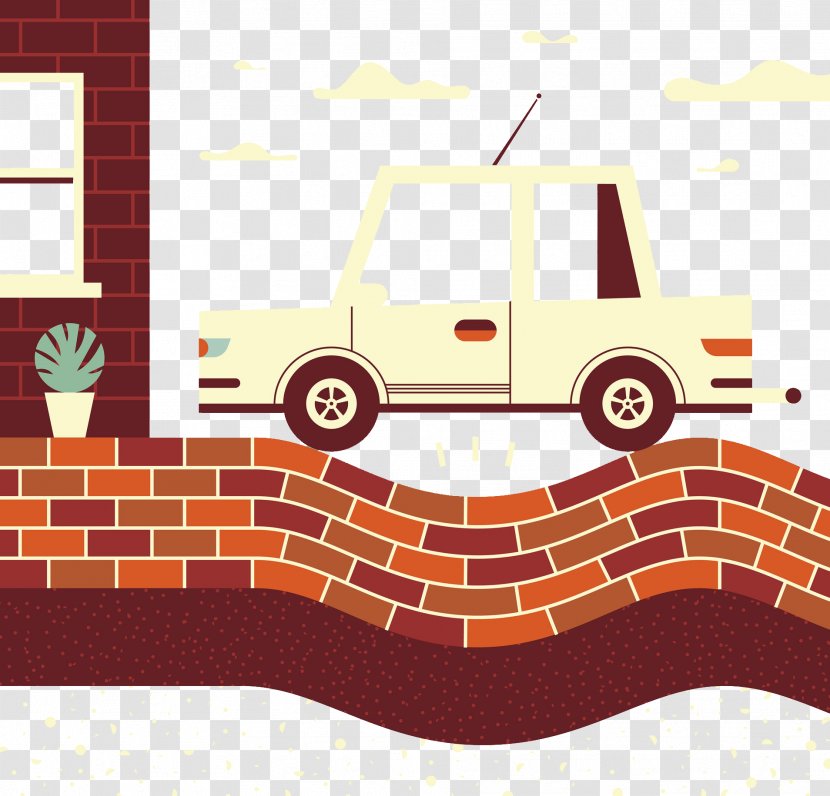 Brick Tile Wall - Decorative Pavement Illustration Transparent PNG