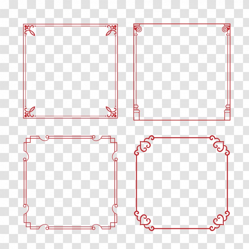 Adobe Photoshop Design Pattern Image - Computer Software - Red Checkered Border Transparent PNG