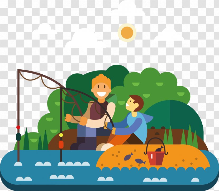 Fishing Euclidean Vector Illustration - Play Transparent PNG