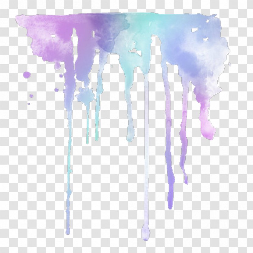 Watercolor Painting Art Image Drip - Icicle Transparent PNG