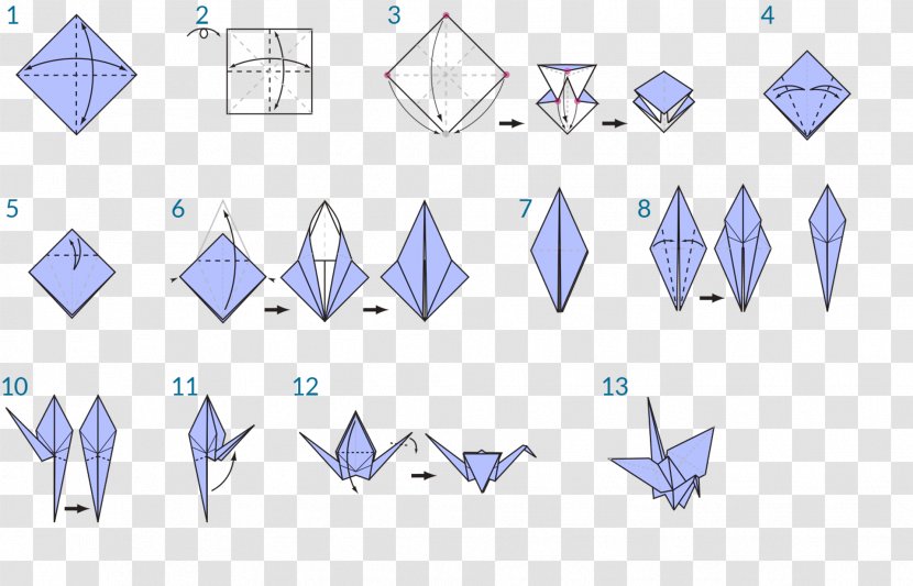 Thousand Origami Cranes Paper Orizuru Transparent PNG