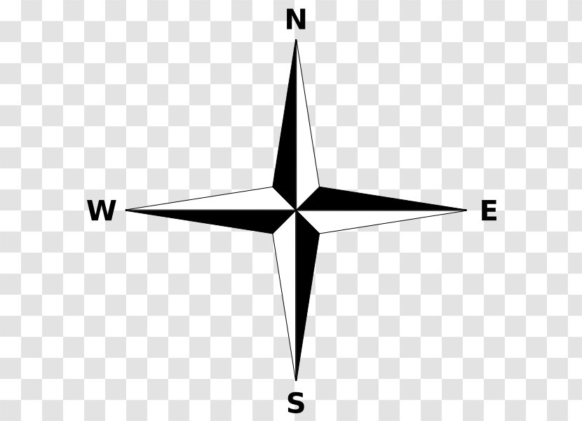 North Compass Rose Cardinal Direction Map - White Transparent PNG
