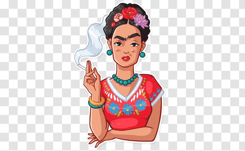 Frida Kahlo Telegram Art Sticker - Mudec Museum Of Culture - Woman Transparent PNG