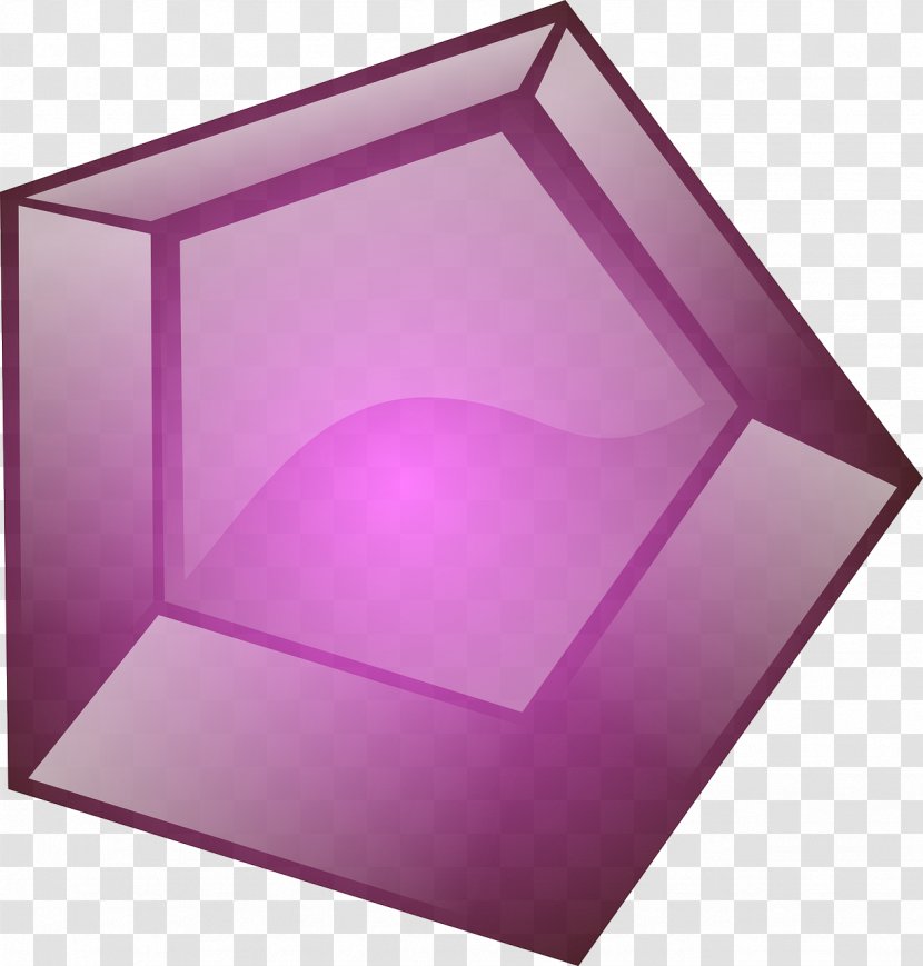 Gemstone Purple Diamond Clip Art - Gemini Transparent PNG