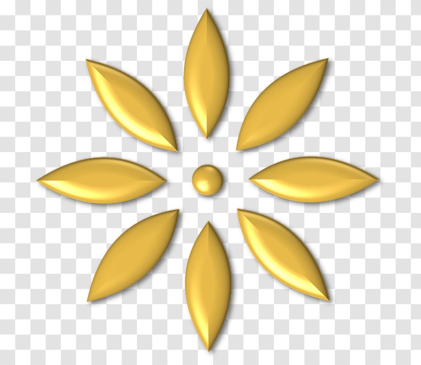 Yellow Clip Art Symmetry Gold Ornament - Button Transparent PNG