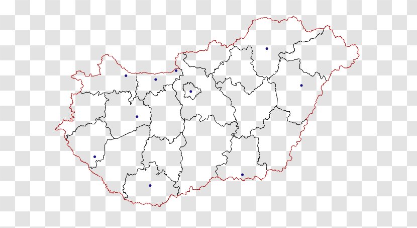 Hungarian Catholic Eparchy Of Nyíregyháza Blank Map Diocese Geography - Hungary Transparent PNG