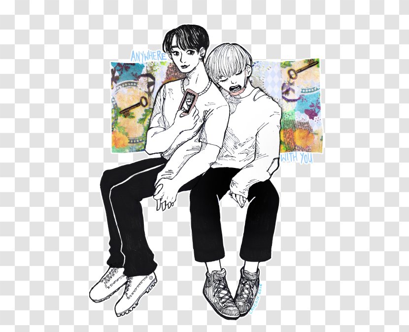 Shoe BTS Illustration Fiction Human Behavior - Frame - Taekook Transparent PNG