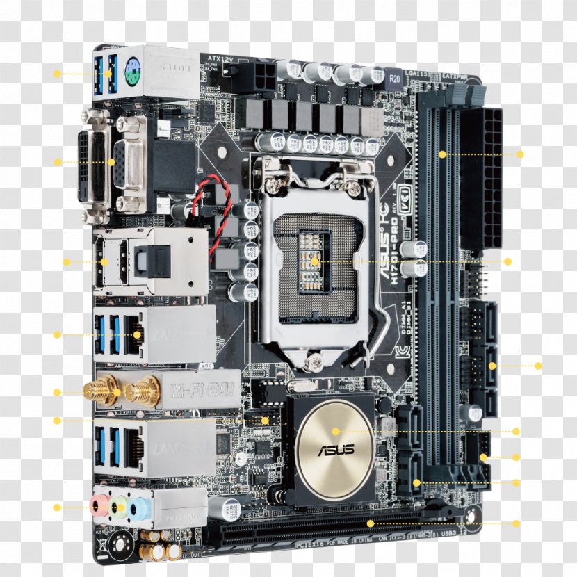 Motherboard Central Processing Unit Computer Cases & Housings Intel Mini-ITX - Electronic Device Transparent PNG