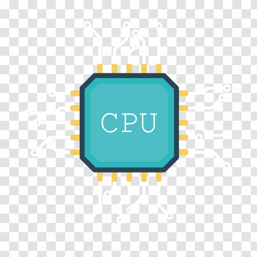 Central Processing Unit Solid-state Drive Download Data Computer File - Vector CPU Core Chips Transparent PNG