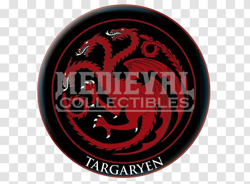 House Targaryen Logo Embroidered Patch Book Font - Badge - Heir To The Thrones Birthday Transparent PNG