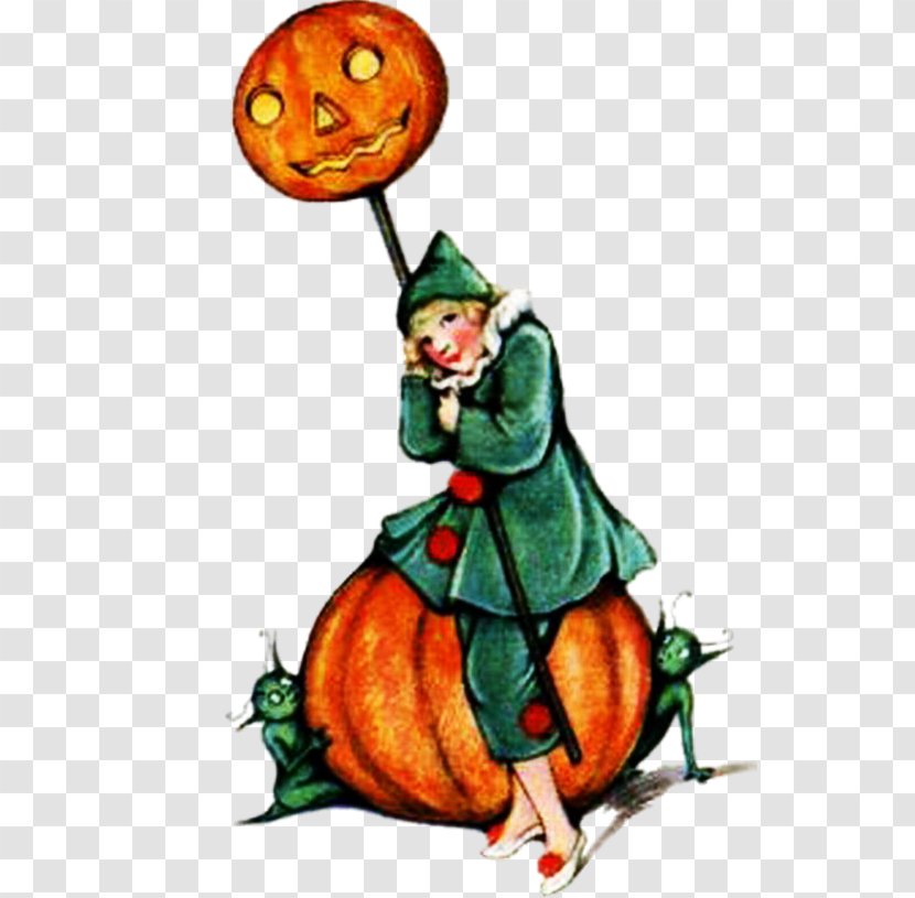 Pumpkin Halloween Card Post Cards Raphael Tuck & Sons - Antique - Sneaking Button Transparent PNG