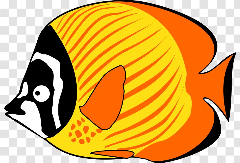 Cartoon Fish Clip Art - Orange - Tropical Cliparts Transparent PNG