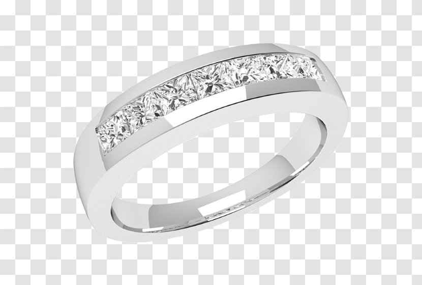 Wedding Ring Diamond Eternity Princess Cut - Body Jewelry - Infinity Band Transparent PNG