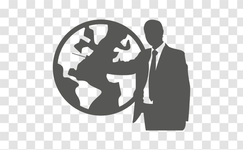 World Map Globe - Black And White - Negocios Transparent PNG
