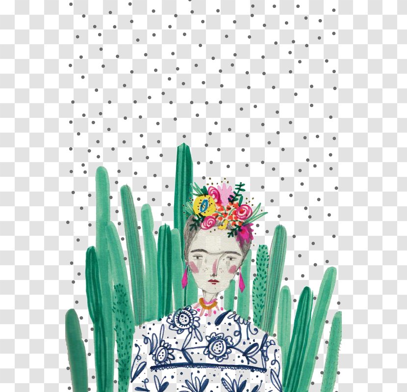 Diego Rivera Viva La Frida! Drawing Mexican Art Illustration - Cartoon - Cactus And Girls Transparent PNG