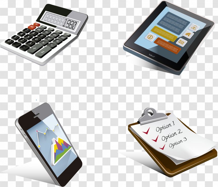 Calculator - Technology - Office Supplies A Family Of Four Vector Transparent PNG