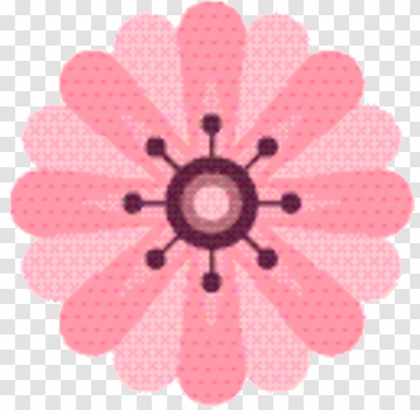 Pink Flower Cartoon - Gerbera - Wheel Plant Transparent PNG