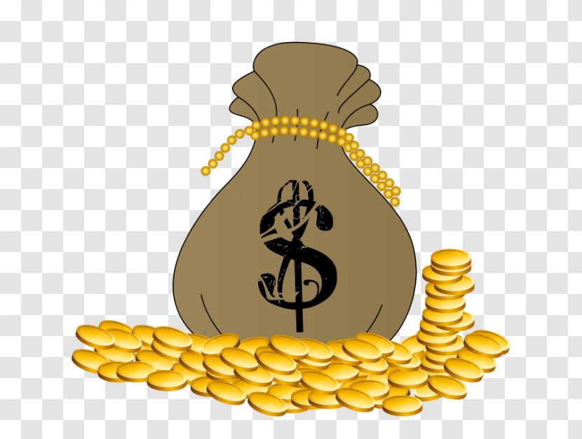 Money Bag Coin Gold Clip Art - Public Domain Transparent PNG