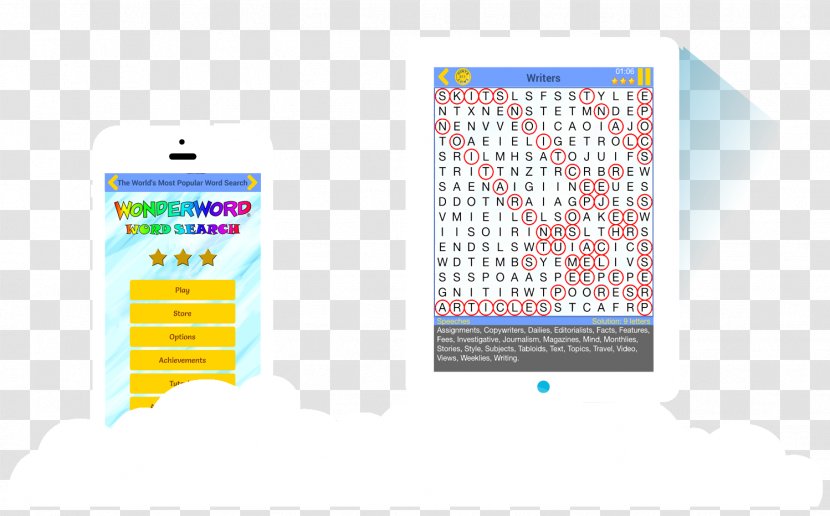 Wonderword Word Search Puzzle Game Newspaper - Printing Transparent PNG