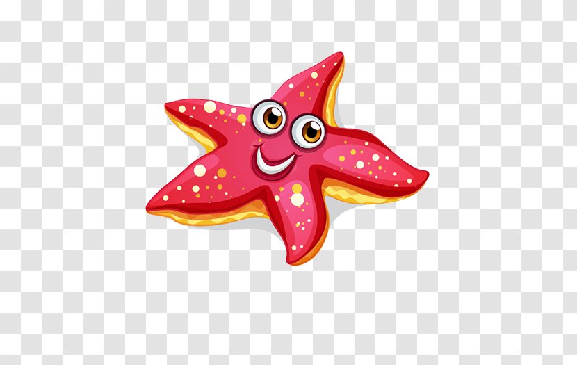 A Sea Star Starfish Clip Art - Red Transparent PNG