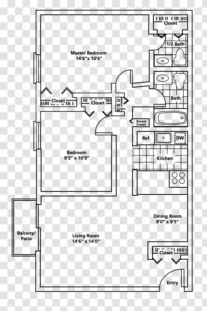 Floor Plan Colony Club Apartments And Townhomes Site - Nightclub - Blinks The Border Transparent PNG