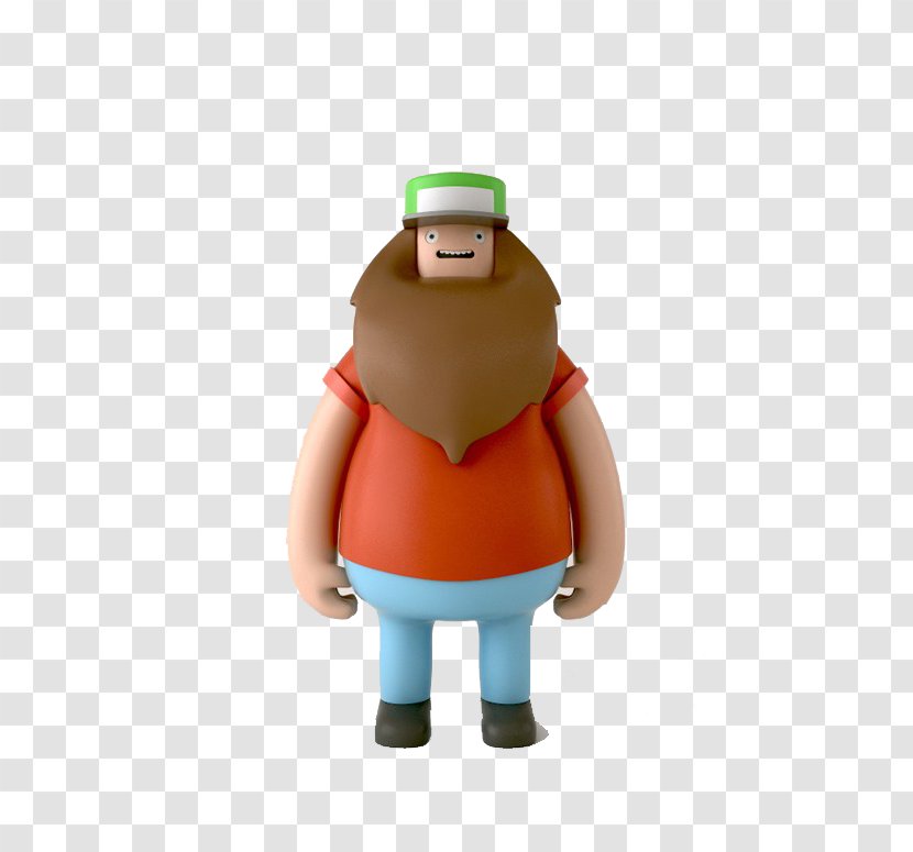 Designer Toy Action Figure - Finger - Red Long Beard Uncle Transparent PNG