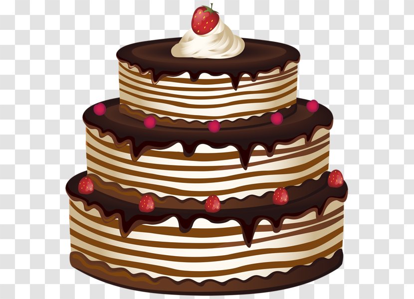 Birthday Cake Flourless Chocolate Sponge Layer - Sti Cliparts Transparent PNG