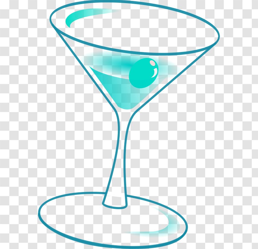 Martini Cocktail Happy Hour Clip Art - Blue Hawaii Transparent PNG