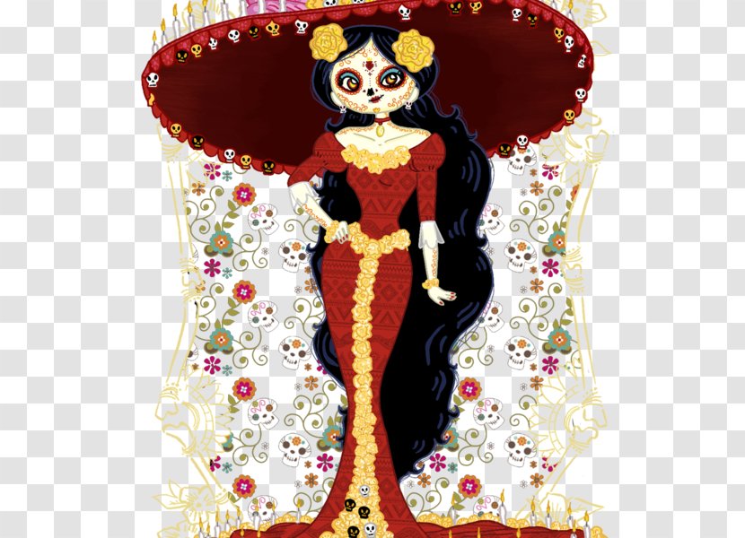 La Calavera Catrina T-shirt - Mythical Creature - DIA DE LA MUJER Transparent PNG