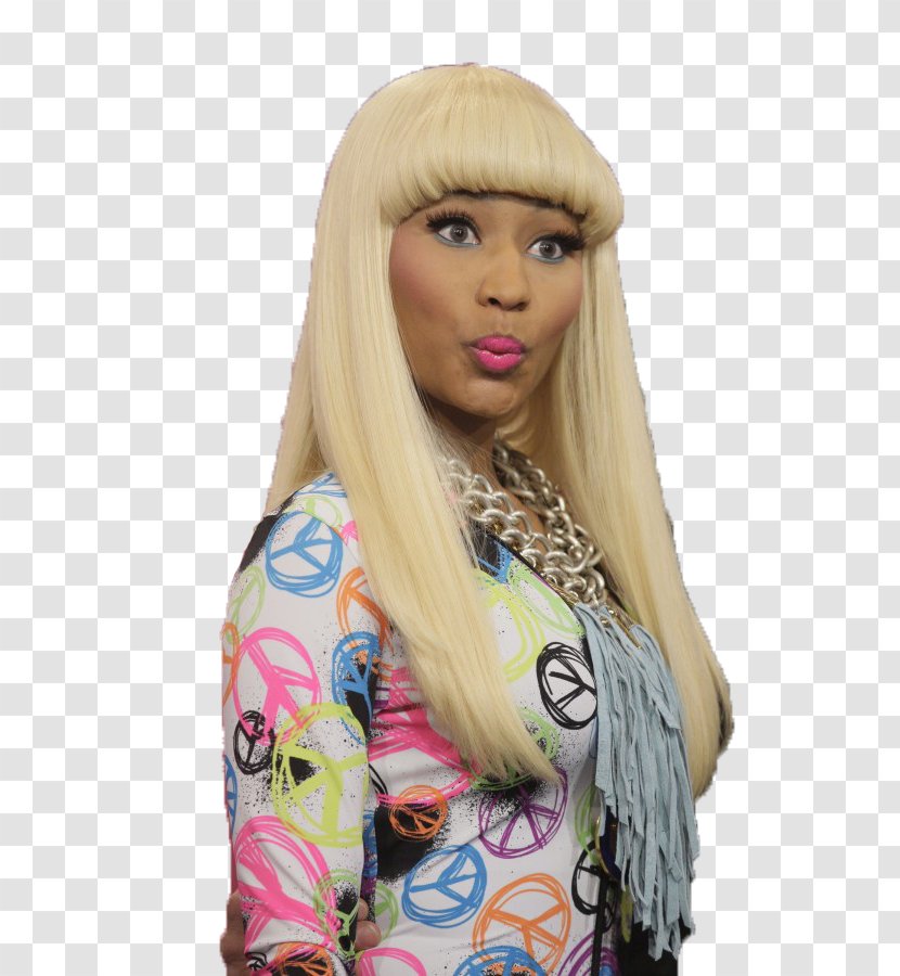 Blond Hair Coloring Bangs Long - Nicki Minaj Transparent PNG